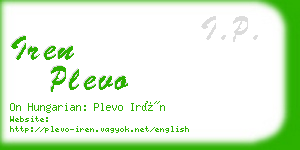 iren plevo business card